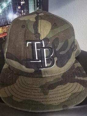 New Era Tampa Bay Camo Baseball Cap - Olive Green & Dark Brown
